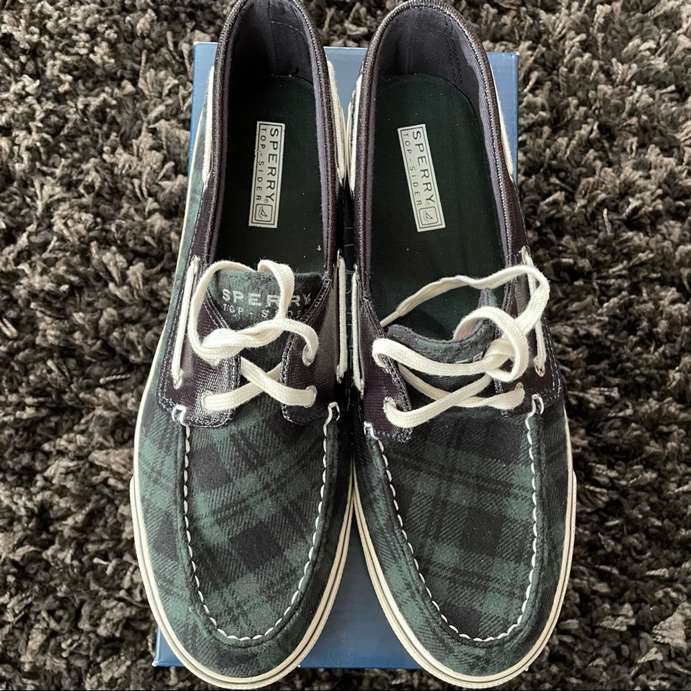 Plaid Print Boat Shoes